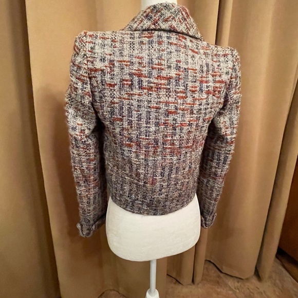 Alice + Olivia Tweed Cropped Blazer, Jacket Size XS - Picture 6 of 11